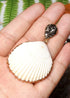 Boho Earrings, Dangle Earrings, Diamond White Shell